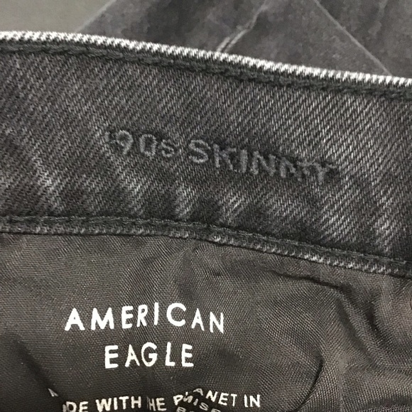 American Eagle 90’s Skinny Jeans in Black Size 8 X-Short. - Picture 8 of 10